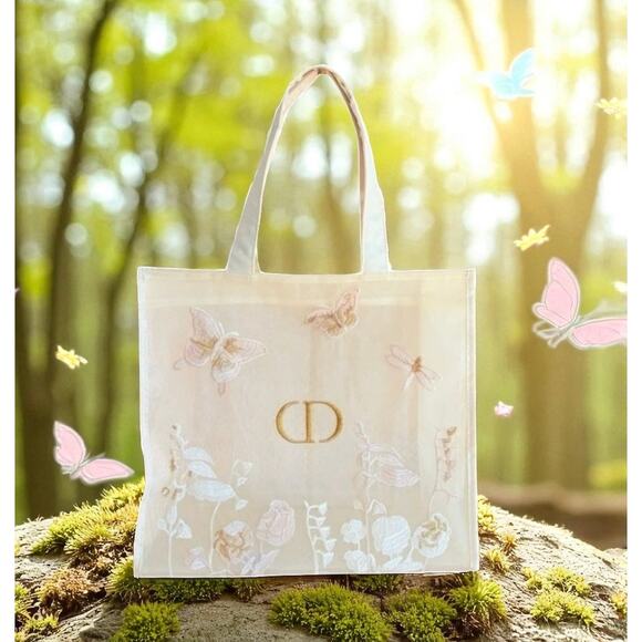 Christian Dior Beauty Butterfly Dragonfly VIP GWP Mesh Large Tote Bag - Picture 2 of 7
